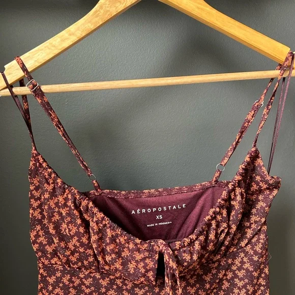 Aeropostale Burgundy and Orange Patterned Dress - Picture 2 of 2